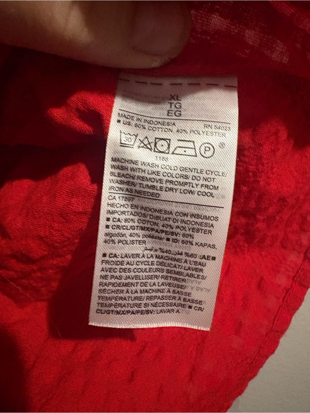 Old Navy Red Textured Peplum Blouse XL Puff Sleeve Boho Top - Picture 4 of 11